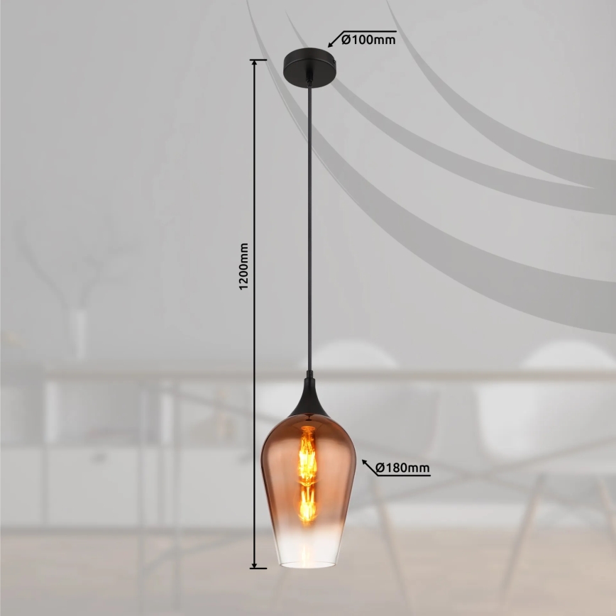 Globo - Pakabinamas sietynas 1xE27/60W/230V diametras 18 cm varis