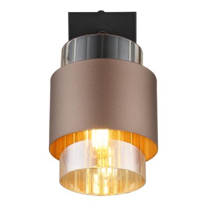 Globo - Sieninis taškinis šviestuvas 1xE27/40W/230V juoda/bronzinė