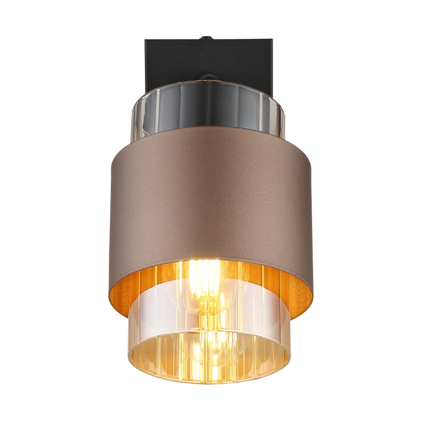 Globo - Sieninis taškinis šviestuvas 1xE27/40W/230V juoda/bronzinė