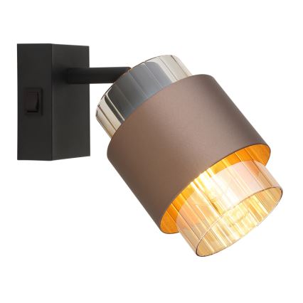 Globo - Sieninis taškinis šviestuvas 1xE27/40W/230V juoda/bronzinė