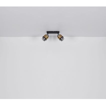 Globo - Akcentinis apšvietimas 2xE27/40W/230V juoda/žalvaris