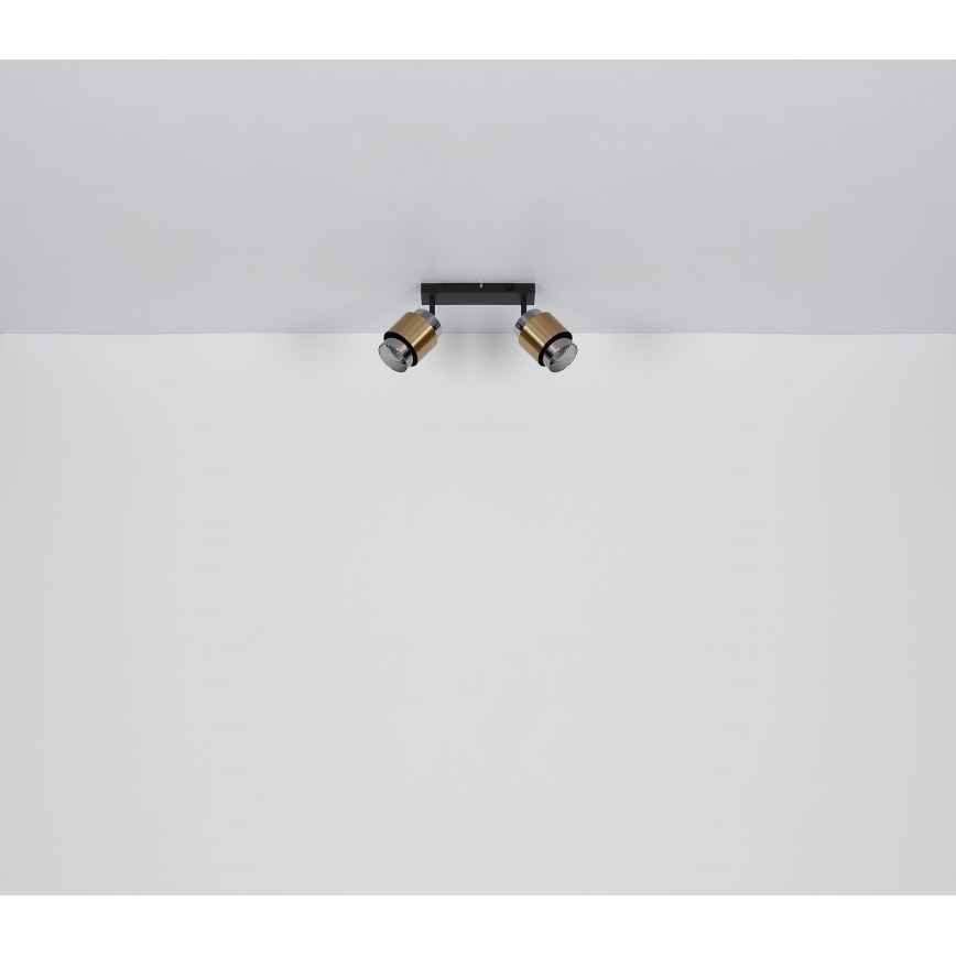 Globo - Akcentinis apšvietimas 2xE27/40W/230V juoda/žalvaris
