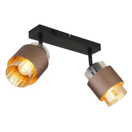 Globo - Taškinis šviestuvas 2xE27/40W/230V juodas/bronzinis