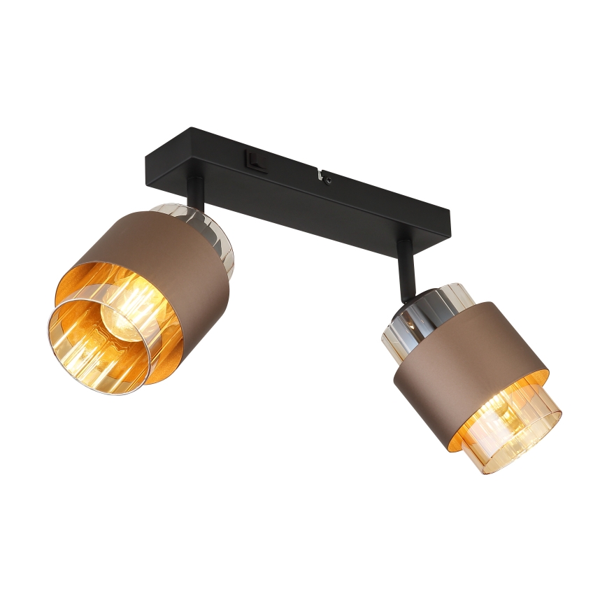 Globo - Taškinis šviestuvas 2xE27/40W/230V juodas/bronzinis