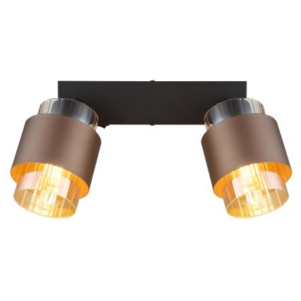 Globo - Taškinis šviestuvas 2xE27/40W/230V juodas/bronzinis