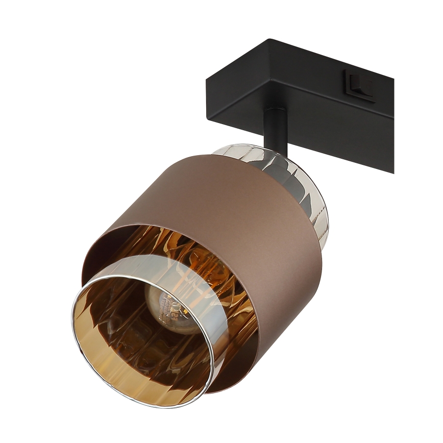 Globo - Taškinis šviestuvas 2xE27/40W/230V juodas/bronzinis