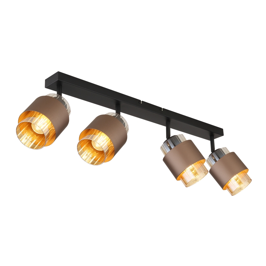 Globo - Taškinis šviestuvas 4xE27/40W/230V juodas/bronzinis