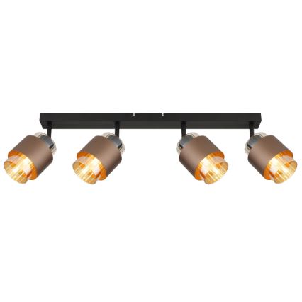 Globo - Taškinis šviestuvas 4xE27/40W/230V juodas/bronzinis