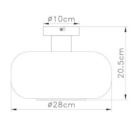 Globo - Tvirtinamas sietynas 1xE27/40W/230V diametras 28 cm pilka