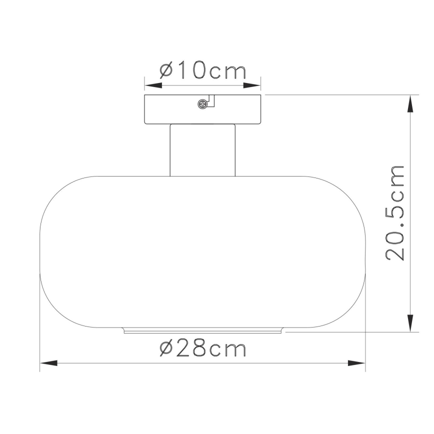 Globo - Tvirtinamas sietynas 1xE27/40W/230V diametras 28 cm permatoma