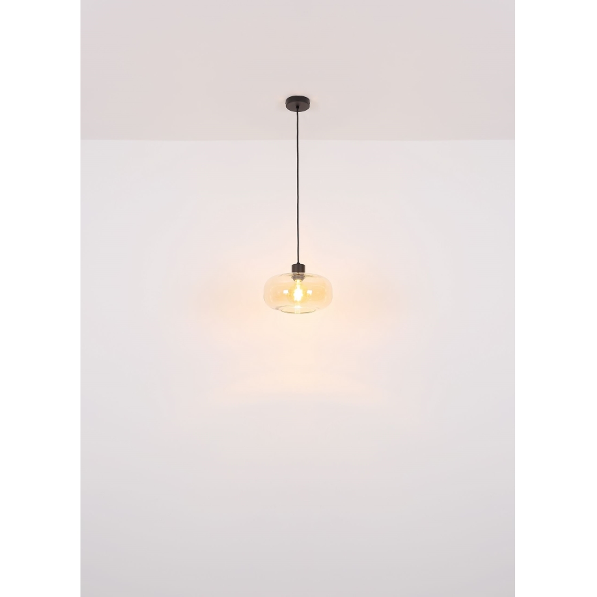 Globo - Pakabinamas sietynas 1xE27/40W/230V diametras 28 cm permatoma