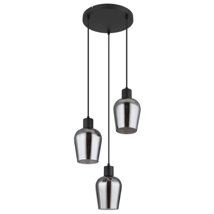 Globo - Pakabinamas sietynas 3xE27/40W/230V diametras 28,5 cm juoda