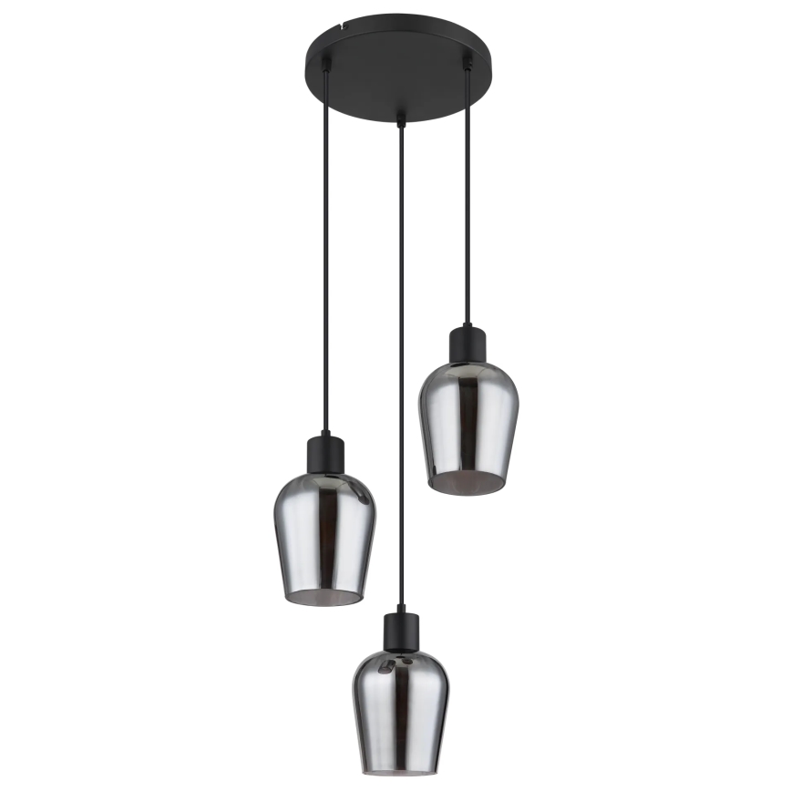 Globo - Pakabinamas sietynas 3xE27/40W/230V diametras 28,5 cm juoda