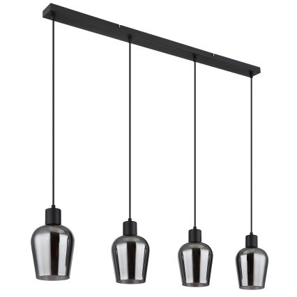 Globo - Pakabinamas sietynas 4xE27/40W/230V juoda