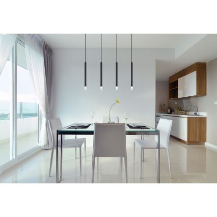Globo - Pakabinamas sietynas 4xG9/4W/230V juoda