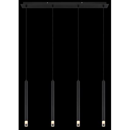 Globo - Pakabinamas sietynas 4xG9/4W/230V juoda