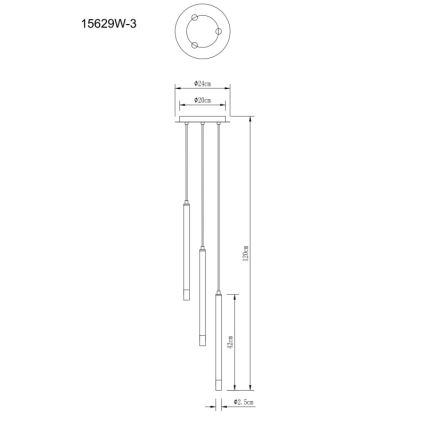Globo - Pakabinamas sietynas 3xG9/4W/230V diametras 24 cm
