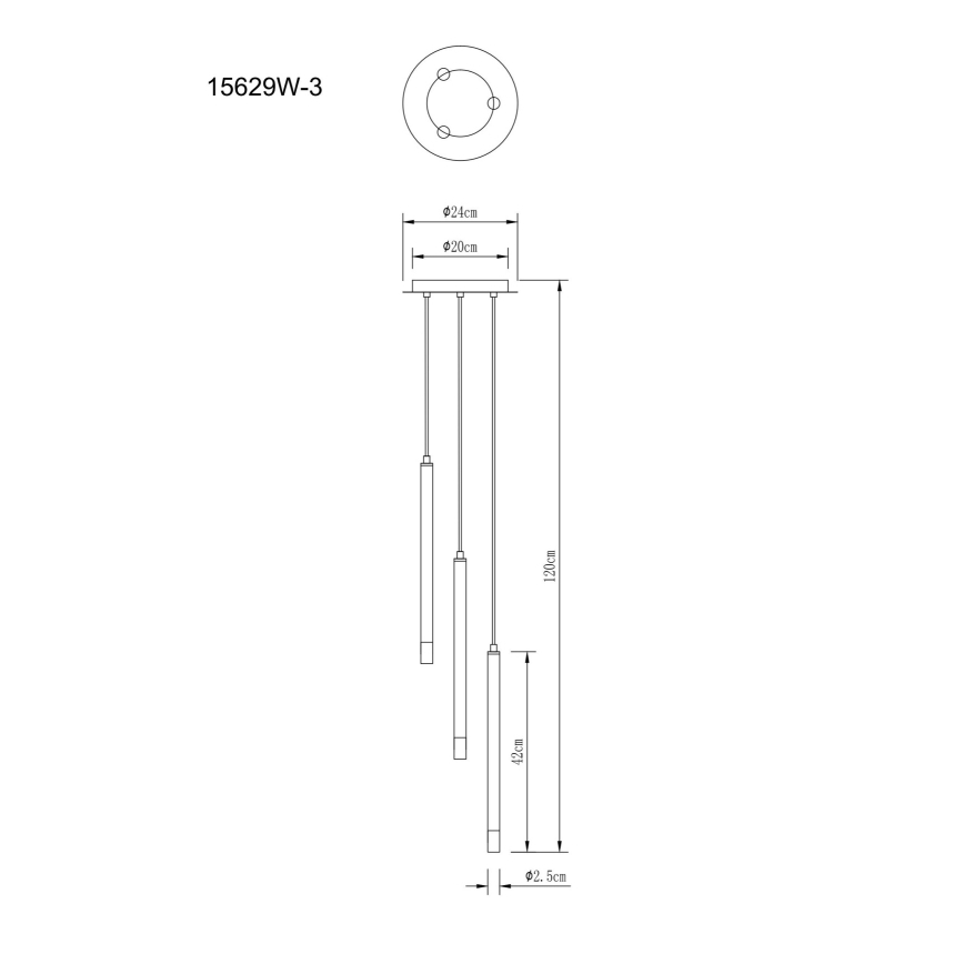 Globo - Pakabinamas sietynas 3xG9/4W/230V diametras 24 cm