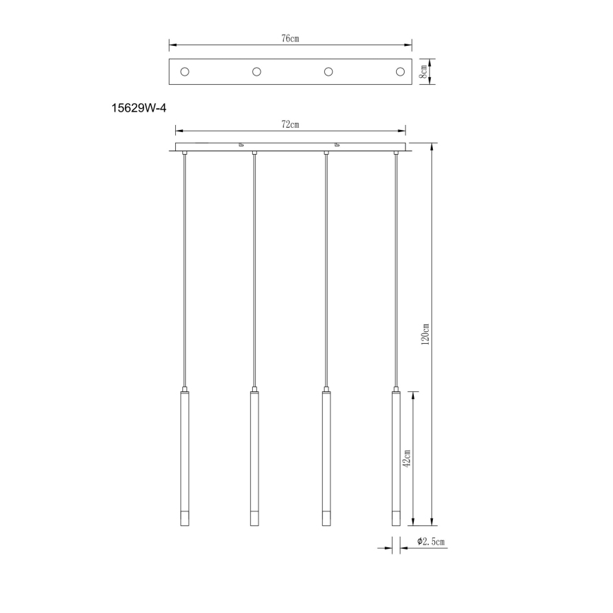 Globo - Pakabinamas sietynas 4xG9/4W/230V
