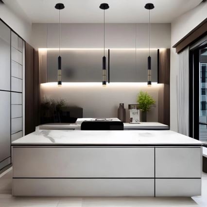 Globo 15630H - PENNY pakabinamas LED šviestuvas ant laido LED/12W/230V 3000K juodas