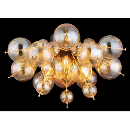Globo - Tvirtinamas sietynas 3xE14/25W/230V diametras 55 cm auksas