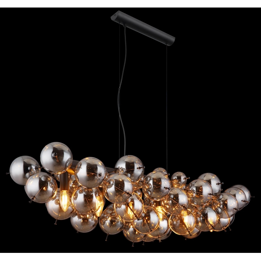 Globo - pakabinamas šviestuvas ant laido 6xE14/25W/230V juodas