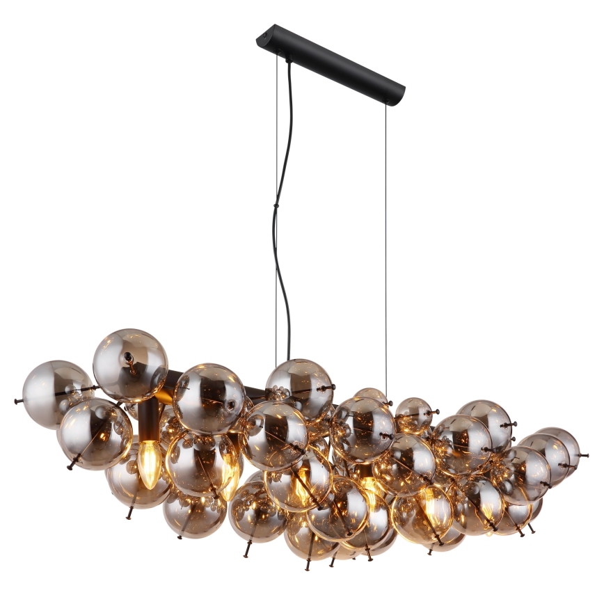 Globo - pakabinamas šviestuvas ant laido 6xE14/25W/230V juodas