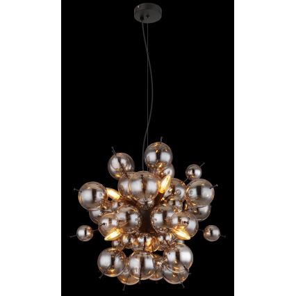 Globo - Pakabinamas sietynas 6xE14/25W/230V diametras 55 cm juoda