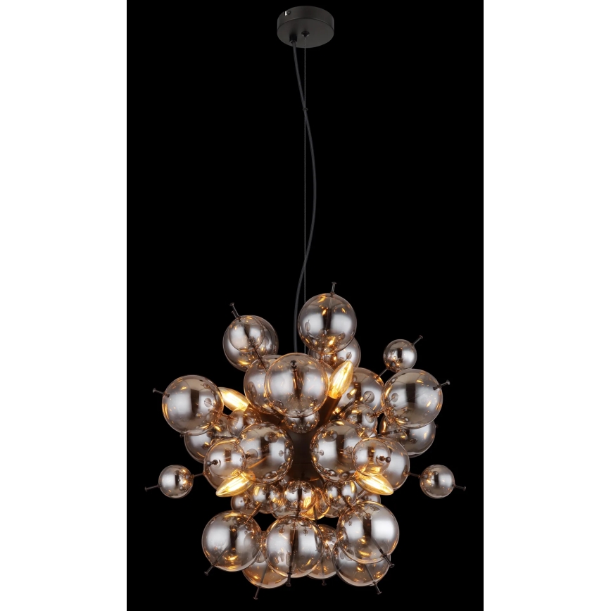 Globo - Pakabinamas sietynas 6xE14/25W/230V diametras 55 cm juoda