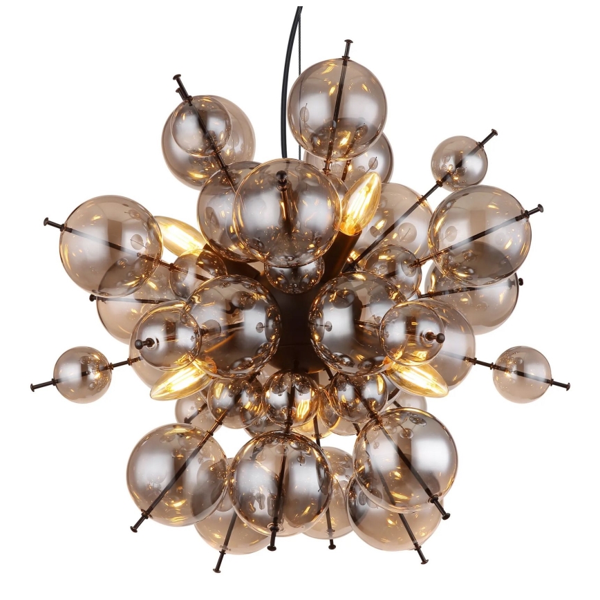Globo - Pakabinamas sietynas 6xE14/25W/230V diametras 55 cm juoda