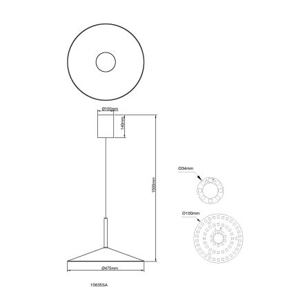 Globo - LED liustra ant laido LED/18W/230V 4000K kreminė
