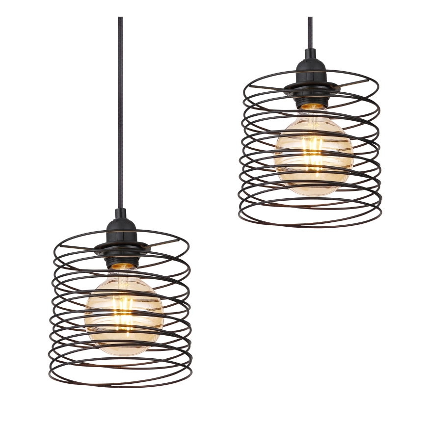 Globo 15640-4H - Pakabinamas šviestuvas ant laido TILLY 4xE27/60W/230V juodas