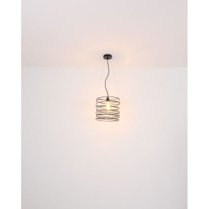 Globo 15640H - Pakabinamas šviestuvas ant laido TILLY 1xE27/60W/230V juodas
