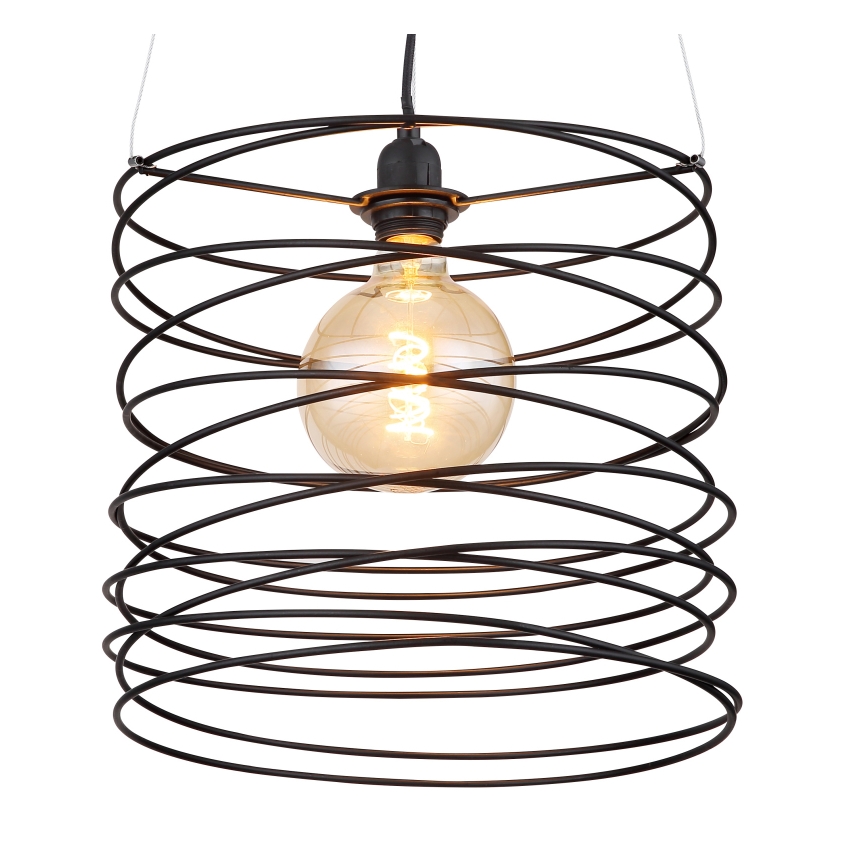 Globo 15640H - Pakabinamas šviestuvas ant laido TILLY 1xE27/60W/230V juodas