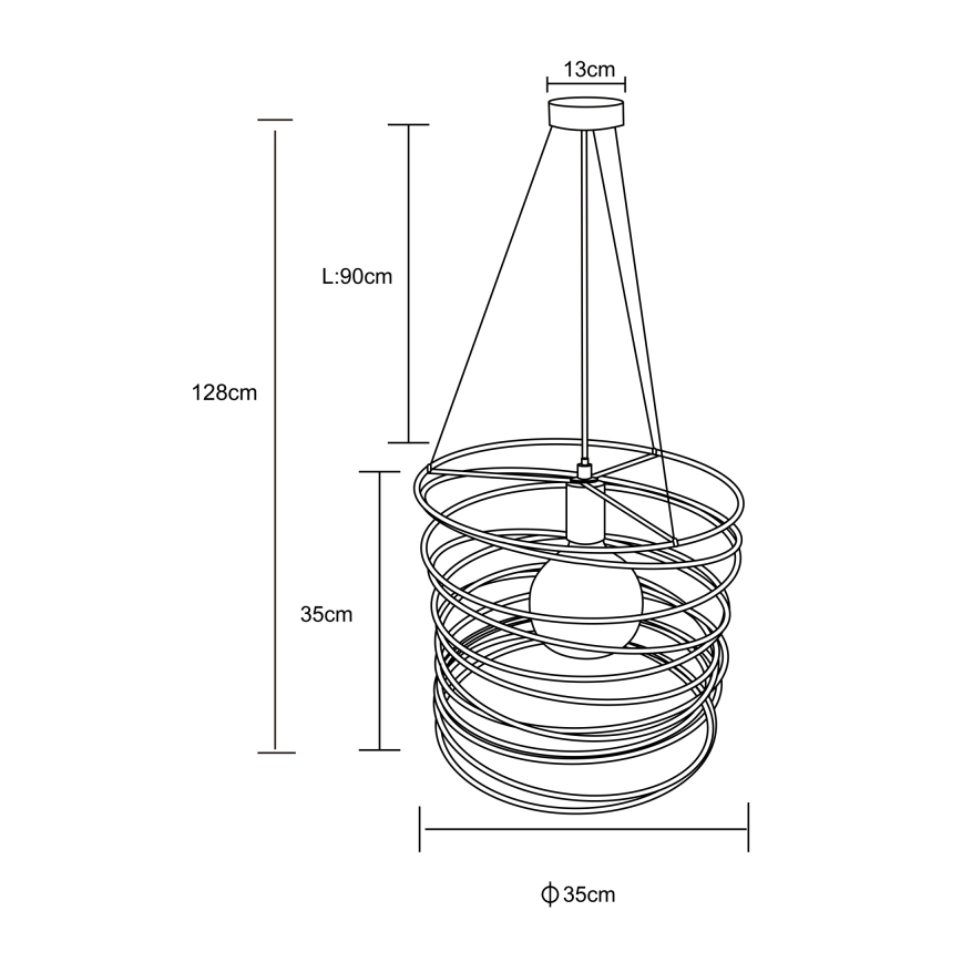 Globo 15640H - Pakabinamas šviestuvas ant laido TILLY 1xE27/60W/230V juodas