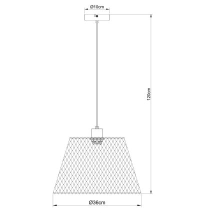 Globo - Pakabinamas sietynas 1xE27/40W/230V diametras 36 cm