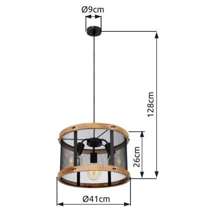 Globo - Pakabinamas sietynas 3xE27/40W/230V diametras 40 cm