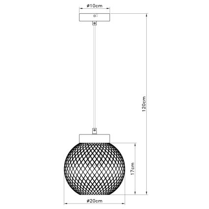 Globo - Pakabinamas sietynas 1xE27/60W/230V