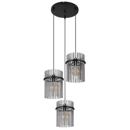 Globo - Pakabinamas sietynas 3xE27/60W/230V diametras 47 cm juoda