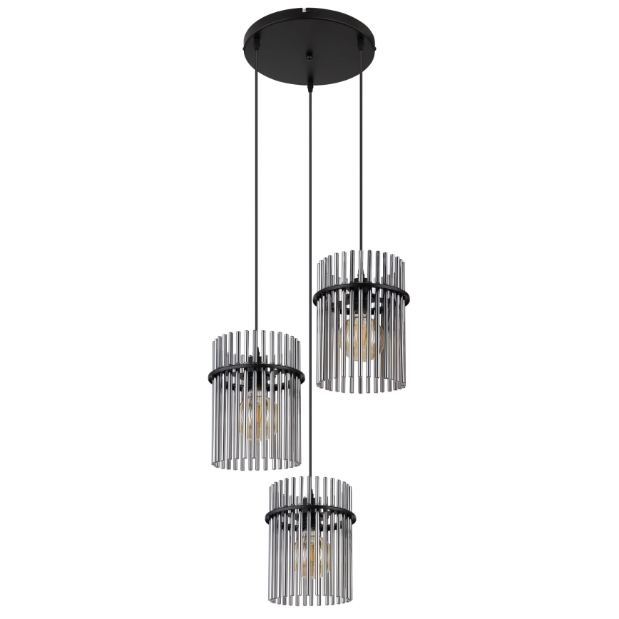Globo - Pakabinamas sietynas 3xE27/60W/230V diametras 47 cm juoda