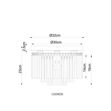 Globo - Lubinis šviestuvas 5xE14/40W/230V skersmuo 32 cm