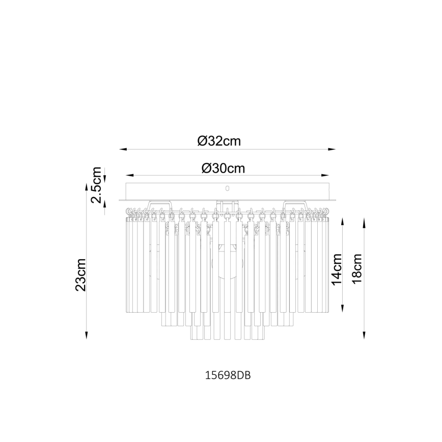 Globo - Lubinis šviestuvas 5xE14/40W/230V skersmuo 32 cm