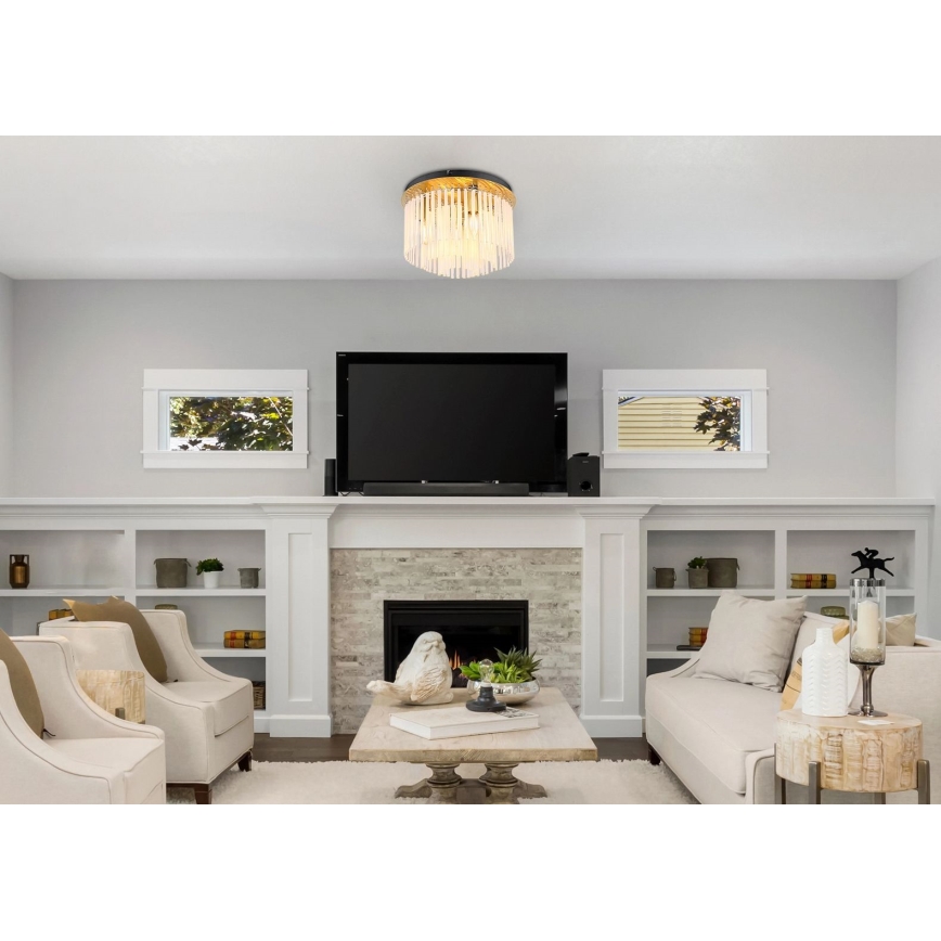 Globo - Lubinis šviestuvas 5xE14/40W/230V Ø 32 cm aukso spalvos