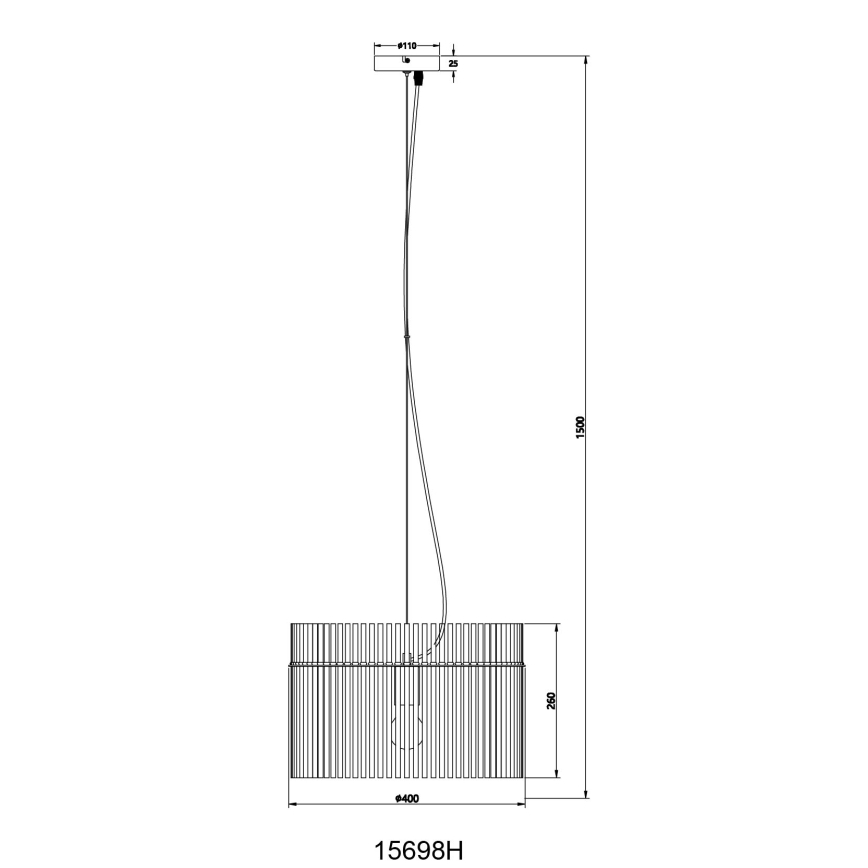 Globo - Pakabinamas sietynas 1xE27/60W/230V diametras 40 cm juoda