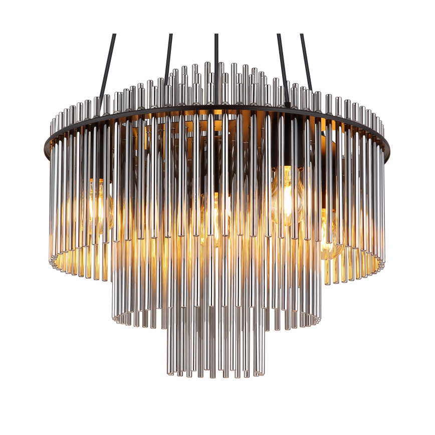 Globo - Pakabinamas šviestuvas ant laido 5xE27/60W/230V juodas