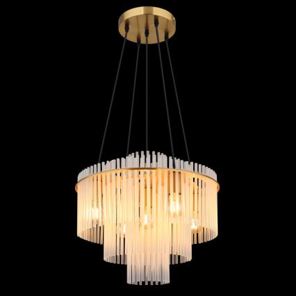 Globo - Pakabinamas šviestuvas ant laido 5xE27/60W/230V auksinis