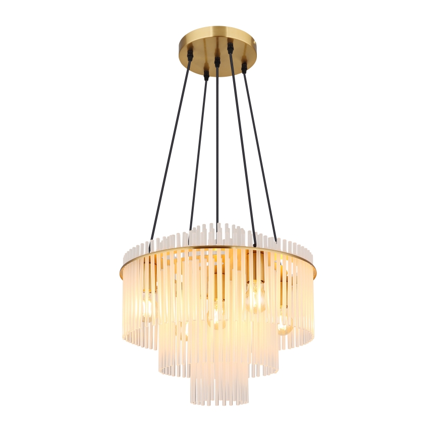 Globo - Pakabinamas šviestuvas ant laido 5xE27/60W/230V auksinis