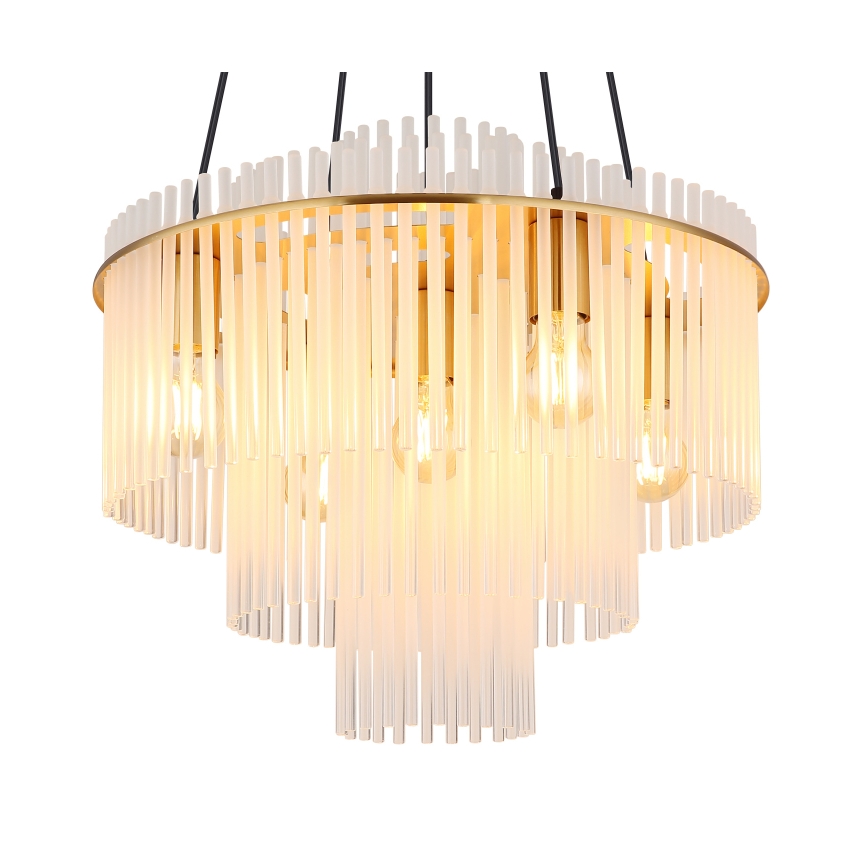 Globo - Pakabinamas šviestuvas ant laido 5xE27/60W/230V auksinis