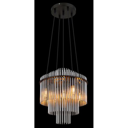 Globo - Pakabinamas sietynas 5xE14/40W/230V juoda