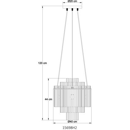 Globo - Pakabinamas sietynas 5xE14/40W/230V juoda